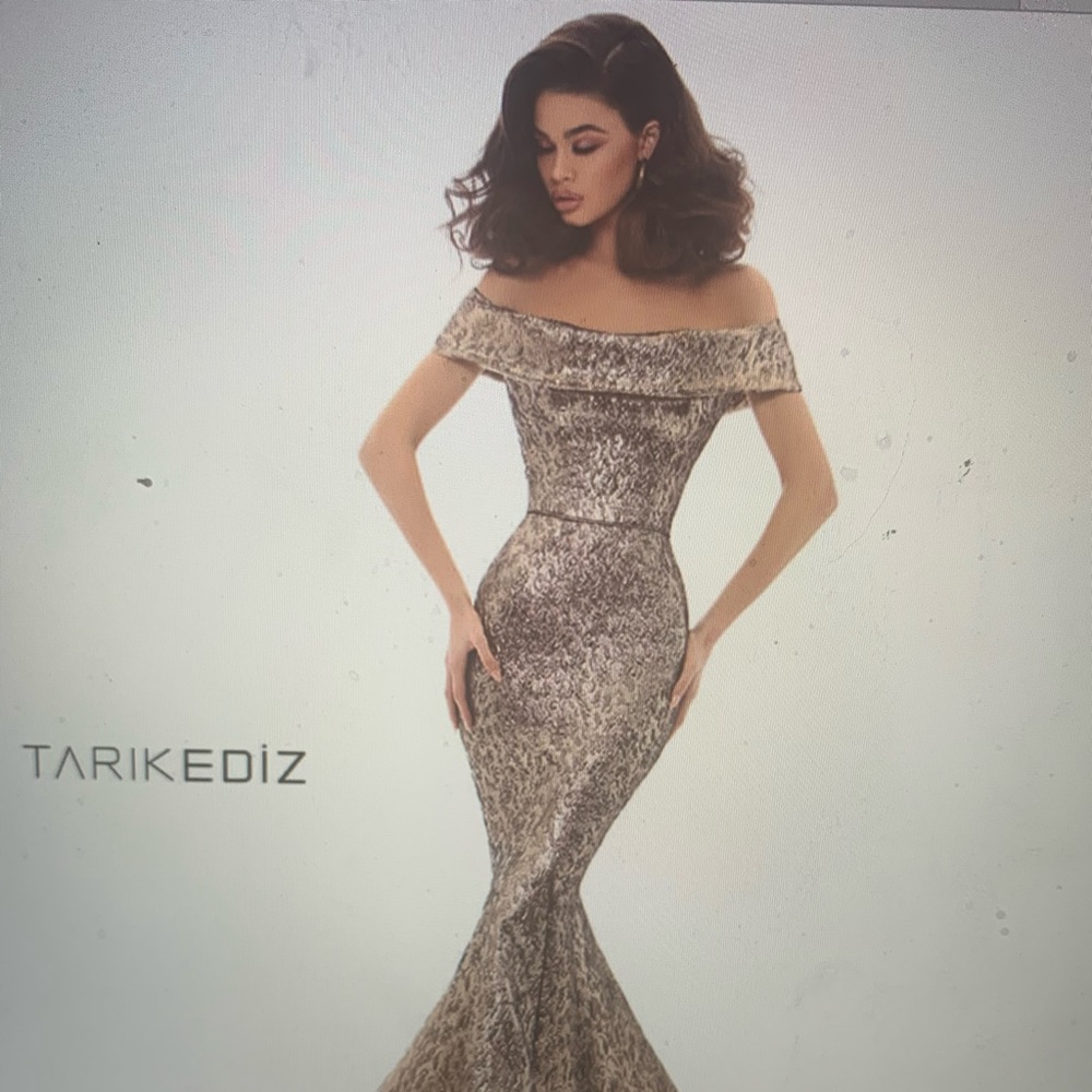 Tarik Ediz off shoulder mermaid dress sz4